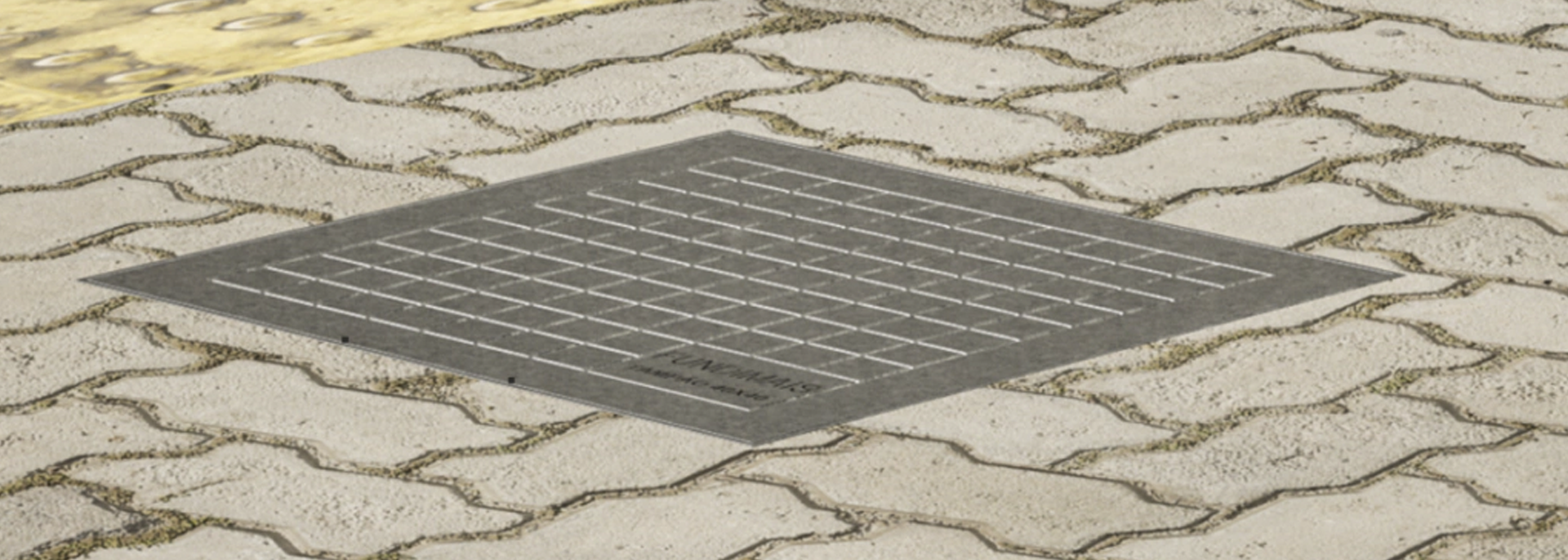 Tampa em Alum&iacute;nio Fundido Simples Refor&ccedil;ado